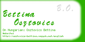 bettina osztovics business card